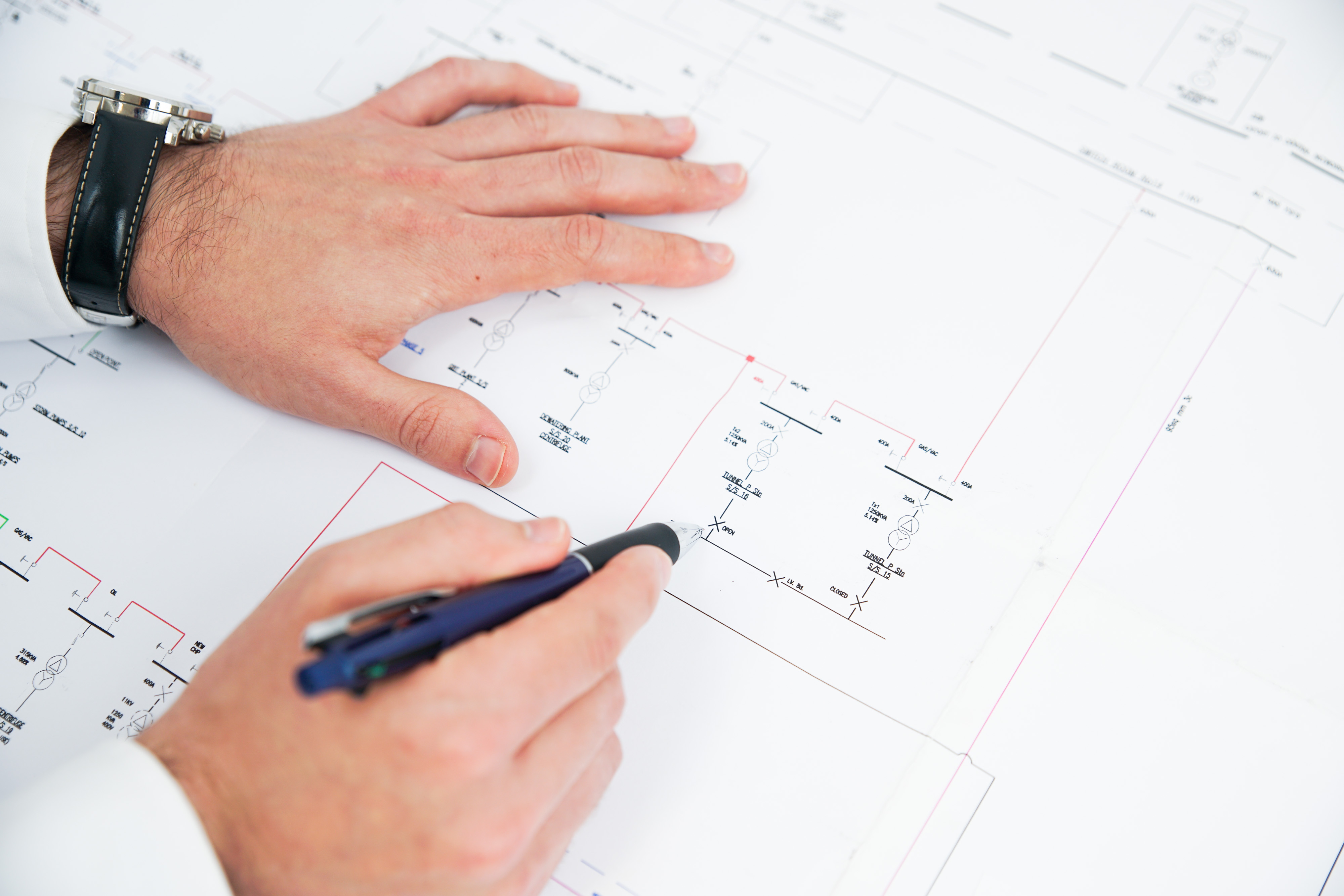 Man drawing a graph